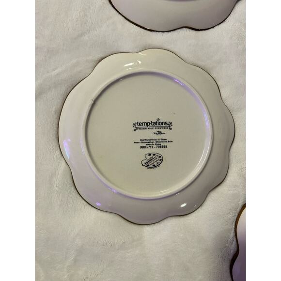 Temptations by Tara Old World Vivid. 4 plates 8in diameter. - Picture 6 of 7